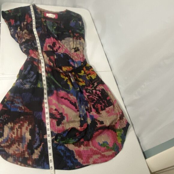 Anthropologie Astrid Needlepoint Mini Dress Navy Black Floral Cottagecore Size M - Picture 15 of 16